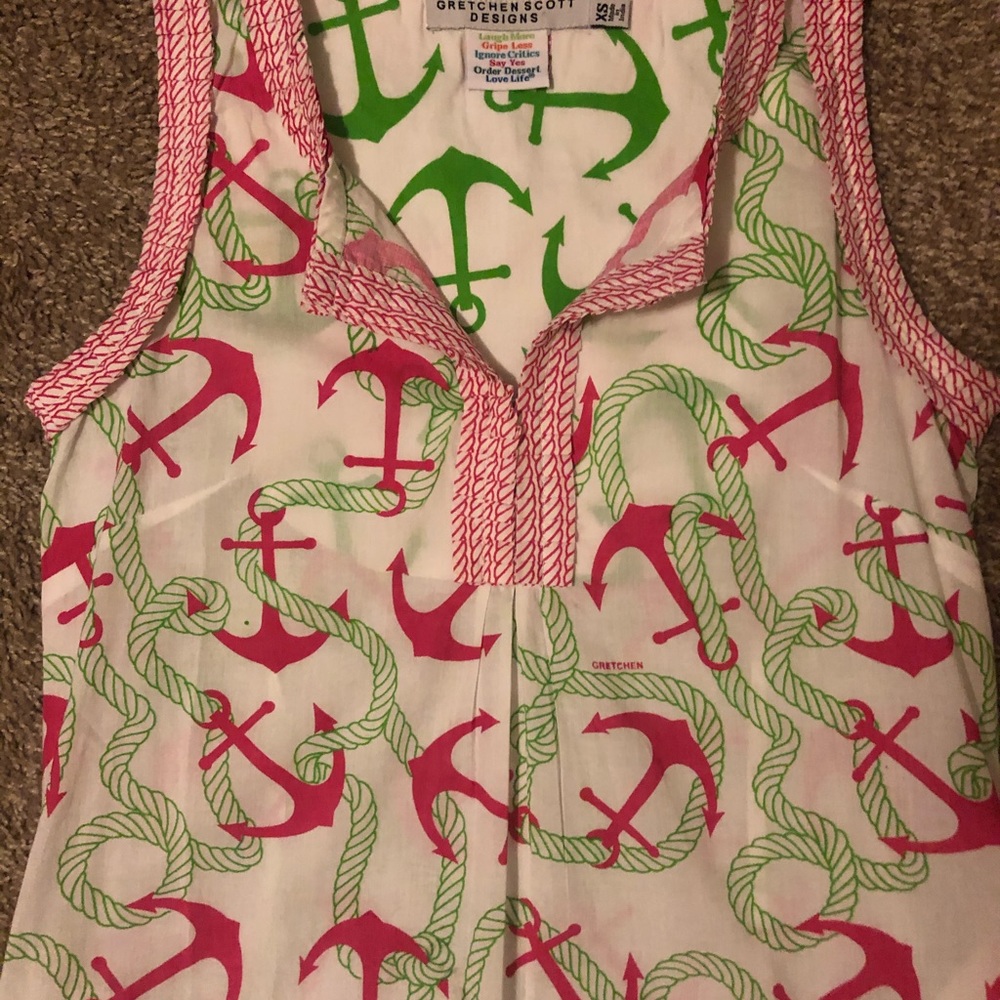 Gretchen Scott Anchors Tunic Shift Dress - XS - Picture 3 of 5